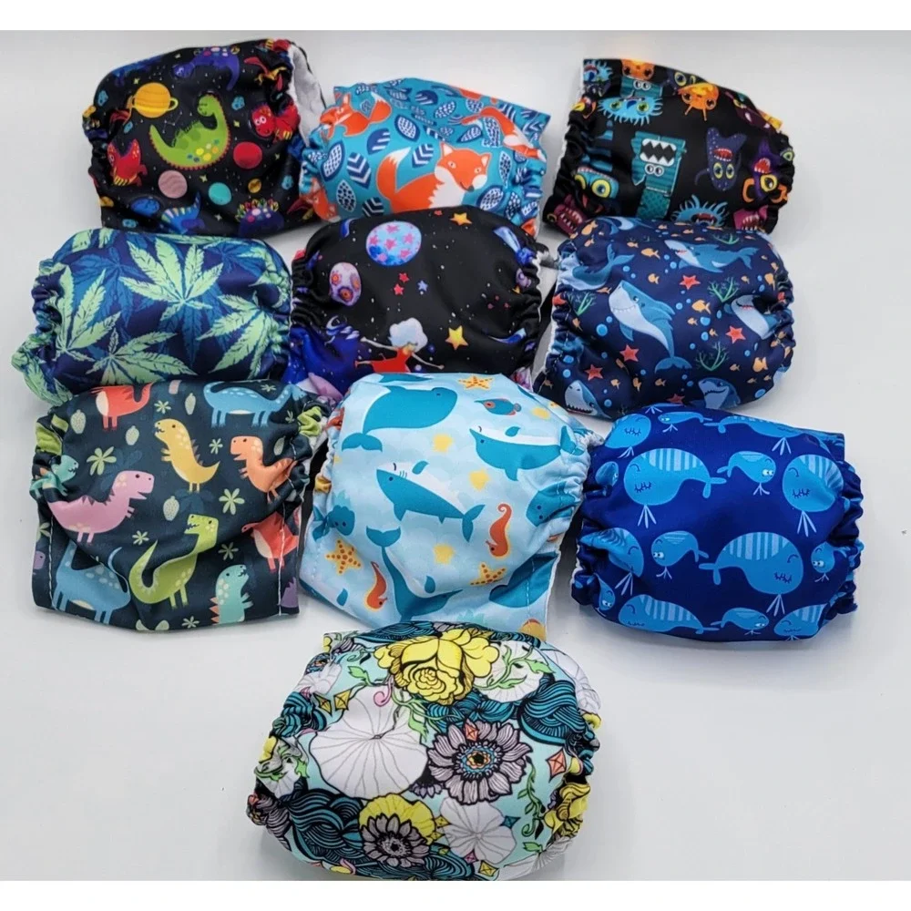 10 New Reusable Dog Diapers Male Pee BELLY BAND Wrap Washable Size X SMALL